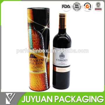 Wine packaging tin boxes with metal tin lid and bottom