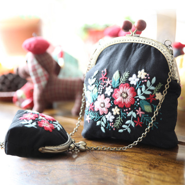 Ribbon Embroidery Flowers Bags Purse Handbag Gifts