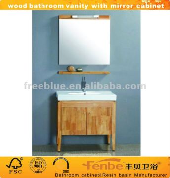 Solid wood bathroom cabinet