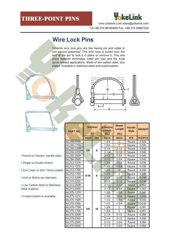 Yokelink Three point pins- Catalogue_1