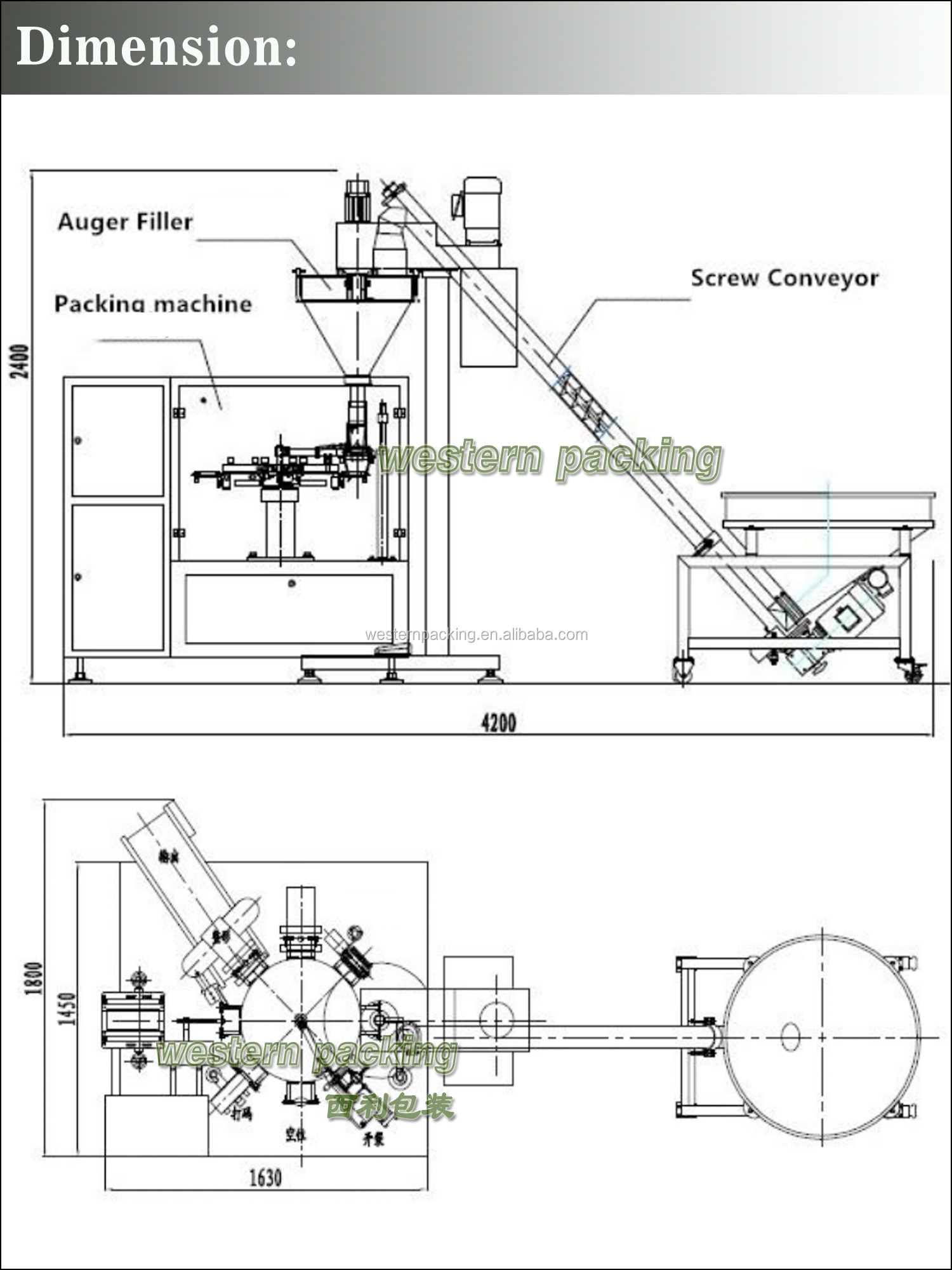 standup automatic rotary pouch filling machine for powder