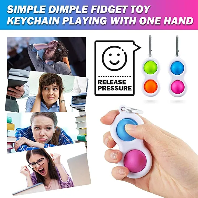 Silicone Flipping Keychain Fidget Pop Pop Bubble Toys Children Toys