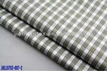 100 cotton compact grey white check fabirc