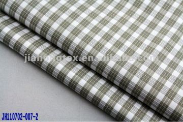 100 cotton compact grey white check fabirc