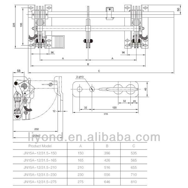 EK6 JN15A-12 Indoor High Voltage Earthing Switch/Grounding Switch