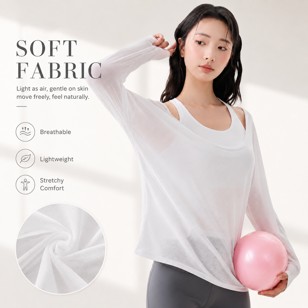 Женский комплект из 2 предметов для йоги с длинными рукавами Women's 2 Piece Long Sleeve Yoga Set