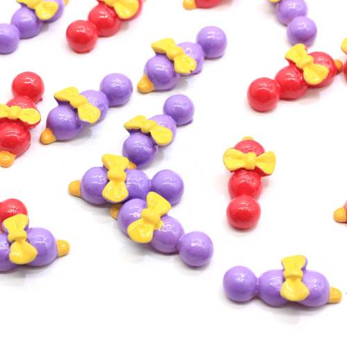 Nuove perle di fascino a forma di bastone Cabochon in resina principale viola rosso 100 pezzi / borsa Artigianato fatto a mano Decor Perline Charms