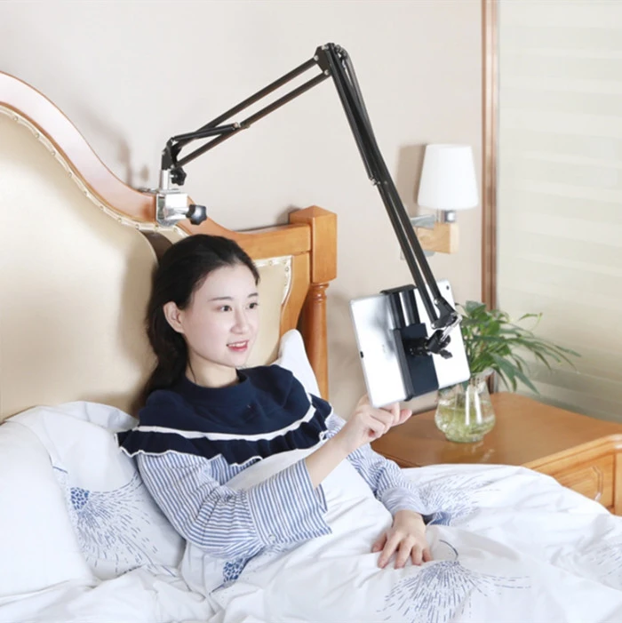 130cm Metal Aluminum Adjustable iPad iPhone Bed Holder Stand