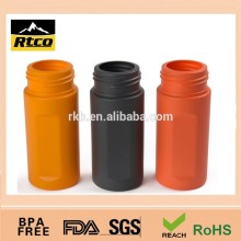 soft touch HDPE food grade plastic container with TPR cap