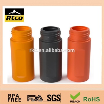 soft touch HDPE food grade plastic container with TPR cap