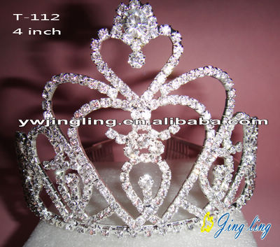 Holiday Rhinestone Heart Valentine's Day Pageant Crowns