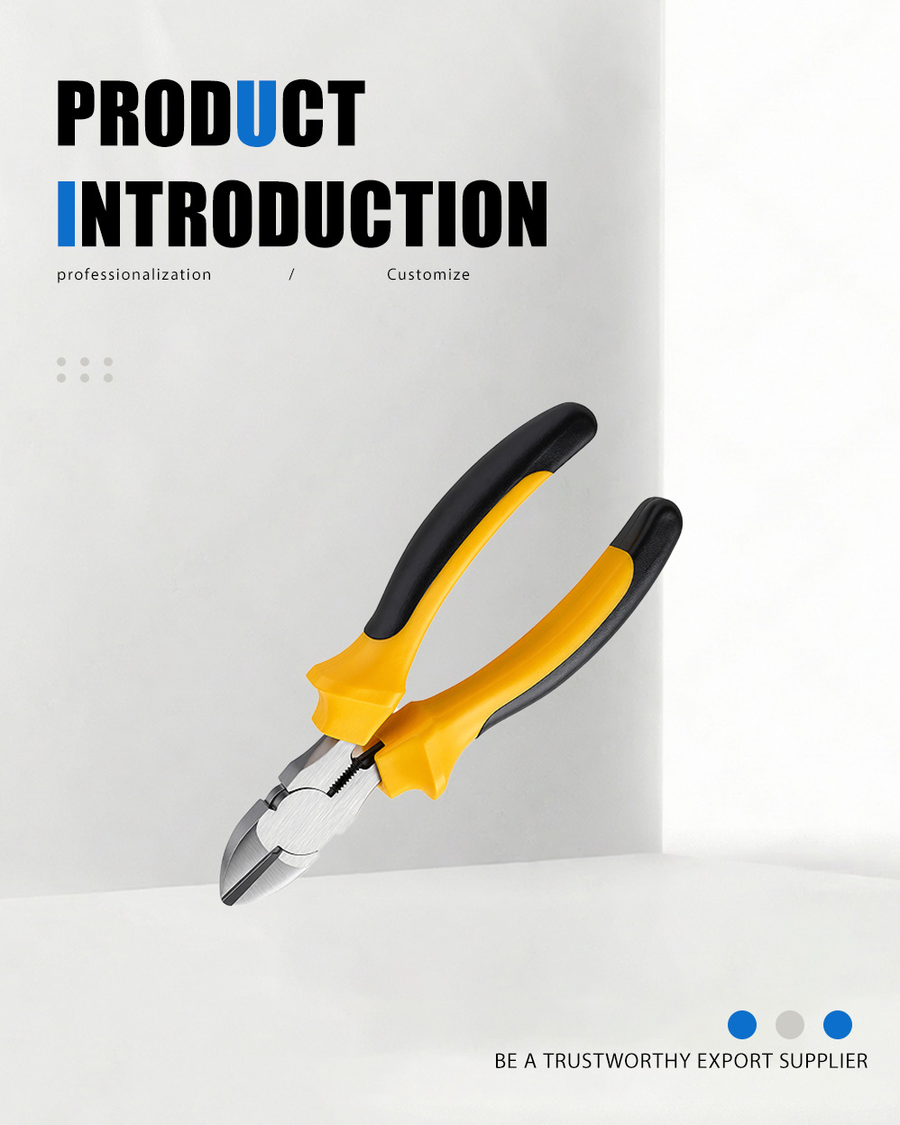 انبر مورب سبک آمریکایی (55#) American Style Diagonal Cutting Pliers(55#)