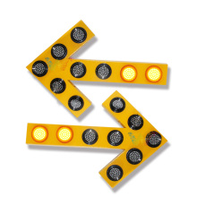 road construction aluminum yellow flashing arrow sign