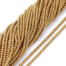 Pandahall: Golden Plated Electroplate Glass Beads - Full Plated Round Collection