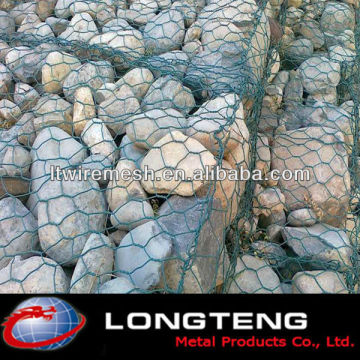 PVC coated Woven Gabion mesh for Retaining wall structures