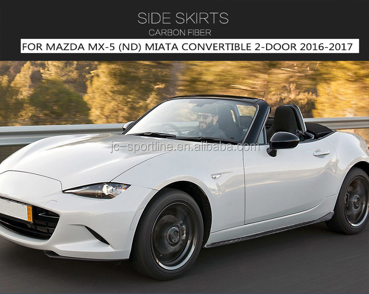 Carbon Fiber MX-5 Side Skirts for Mazda Miata Convertible 2016-2017