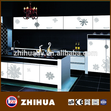 2014 new arrival kitchen cabinet pvc countertop sink