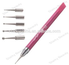 6 pcs Changeable Tips Nail Functional Dotting Sets Nail Dotting Tool Kits Brush Set