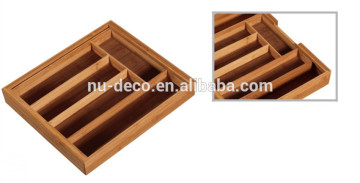 Bamboo cutlery box for kitchen