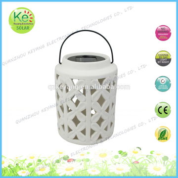 Ceramic jar hollow Solar LED table light