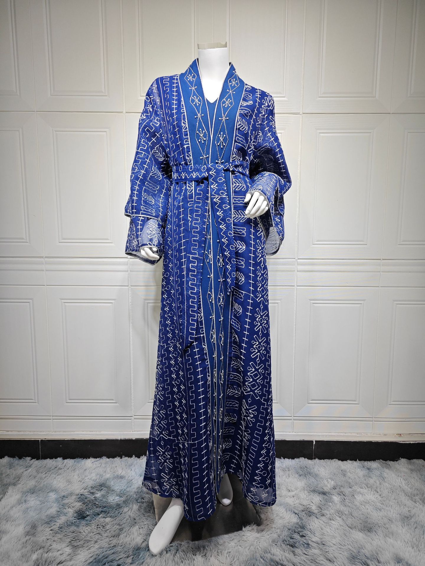ست ابایای منجوق دوزی AB445 (15) Embroidered Beaded Abaya Set AB445 (15)