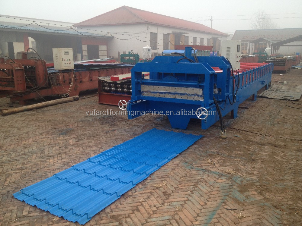 Nigeria bamboo panel roofing roll forming machine step tile machine