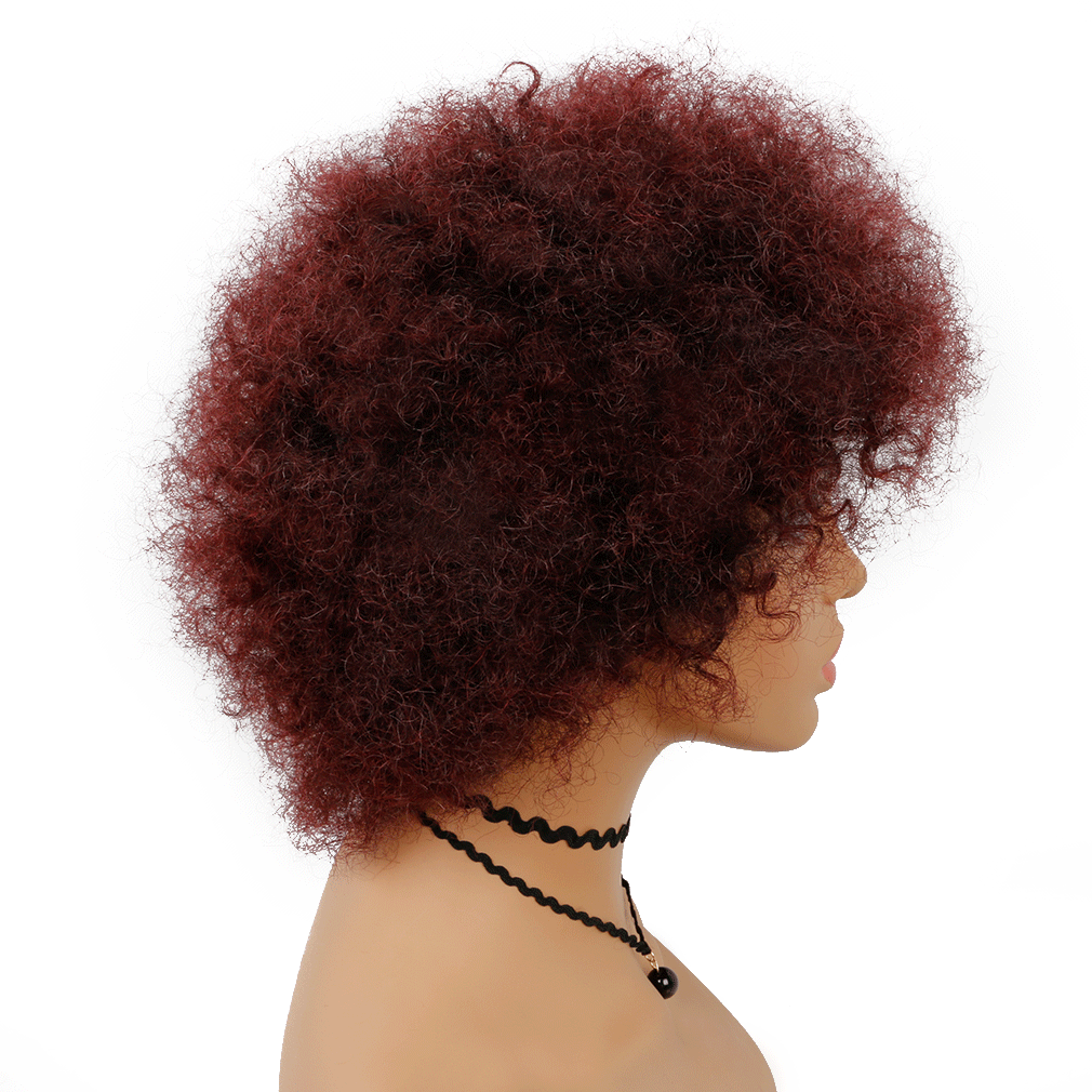 Brazilian glueless T1B/bug  kinky afro short curly  top quality  human hair wigs
