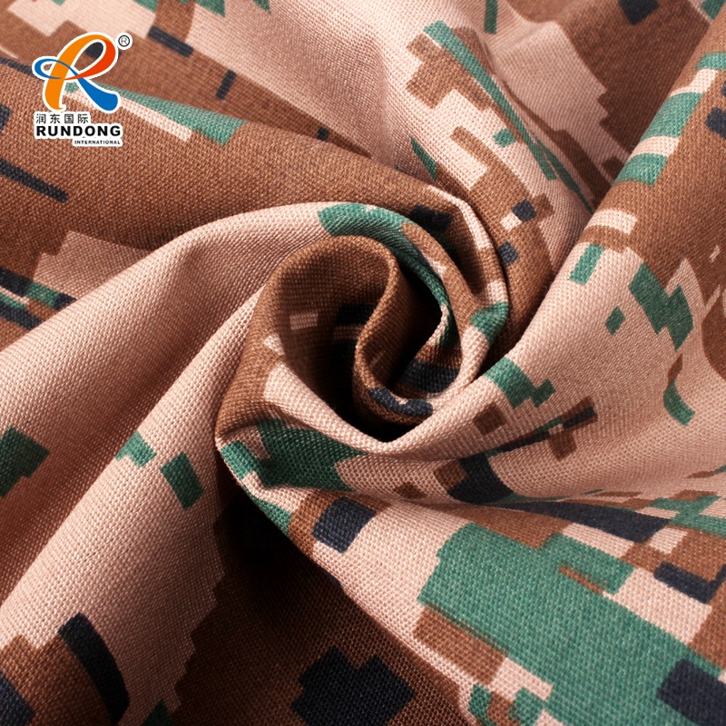 polyester cotton fabric black ripstop camouflage fabric