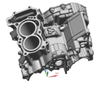 Aluminum die casting motorcycle part crankcase upper housing