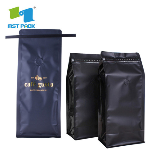 Custom Printed Flat Bottom Foil Coffee Bags