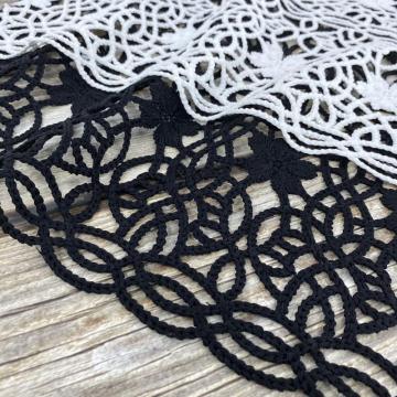 Coil Matt Poly Chemical Lace Embroidery Fabric