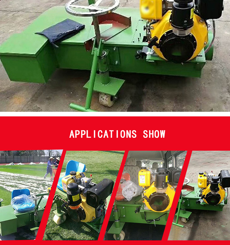 Made in china gasoline lawn carding machine artificial grass line carding equipment