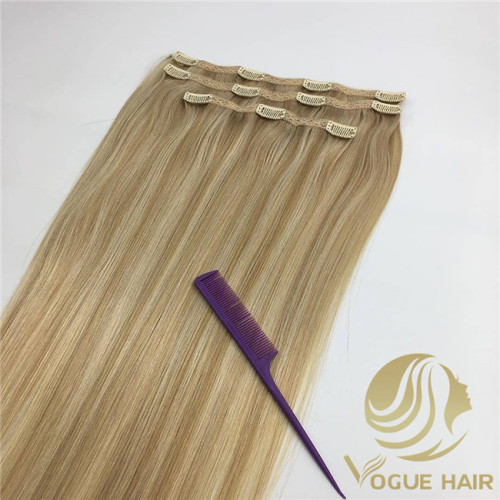 Custom lace clip in hair extensions