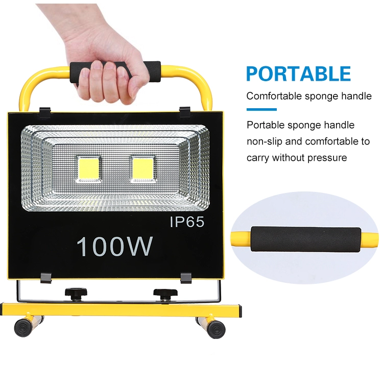 hot sale rechargeable Ternary Li-battery 300W construction site led work light