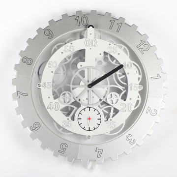 Metal Big Gear Wall Clocks White