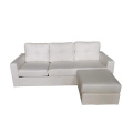 Synthetic Leather L Shaped Corner Sofa With Lounge