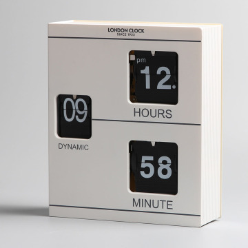 White Book Flip Clock for Decorating