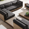 Material Balcón Villa Combinación de sofá al aire libre
