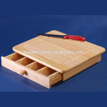 bread board cutting board with drawer, wooden bread board cutting board