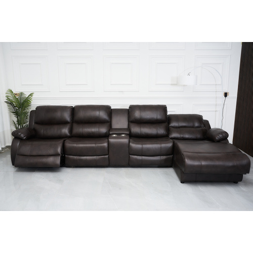 Leather Luxury electric recliner sofa set