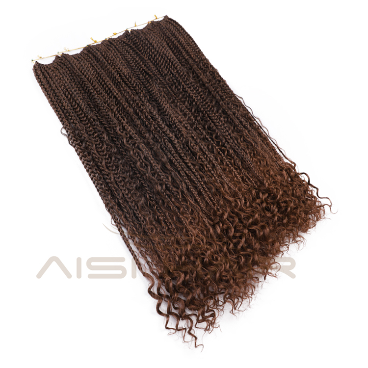 Aisi Hair Goddess Faux Locs Crochet Braids Hair Extensions Synthetic Brown Color Faux Locs Braids Hairpieces For Black Women