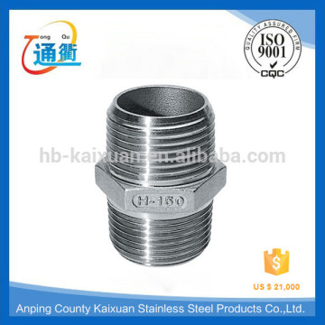 China hex nipple stainless steel hex nipple