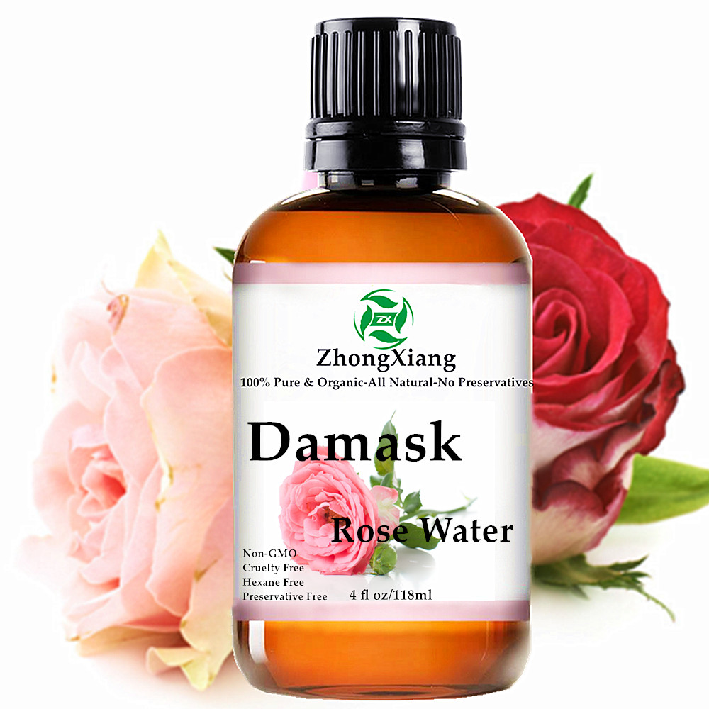 Materie prime per cosmetici OEM di acqua di rose di Damasco per la cura della pelle