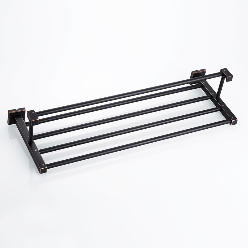 욕실 하드웨어 펜던트 블랙 브론즈 공예 황동 소재 스퀘어 하드웨어 펜던트 타월 랙