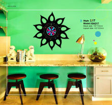 Black wall clock theme modern design home decor diy clock