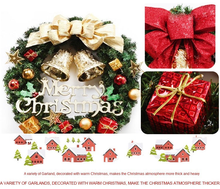 Christmas Decorations Christmas Garland Simulation Garland Door Hanging Window Props Background Christmas Tree Accessories