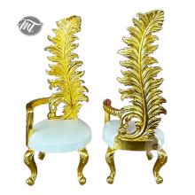 Luxury High Back Gold Wedding Sofa Chairs for Couples