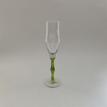 Creative design bamboo joint stem wine glass