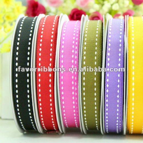 100% polyester single faced grosgrain stitch ribbon