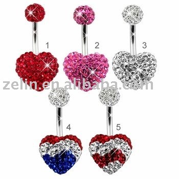 crystal body piercing jewelry,belly button ring